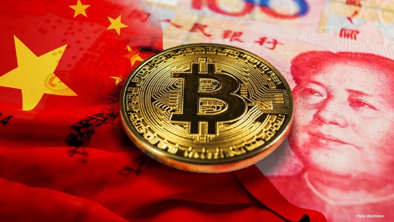 Kína, bitcoin