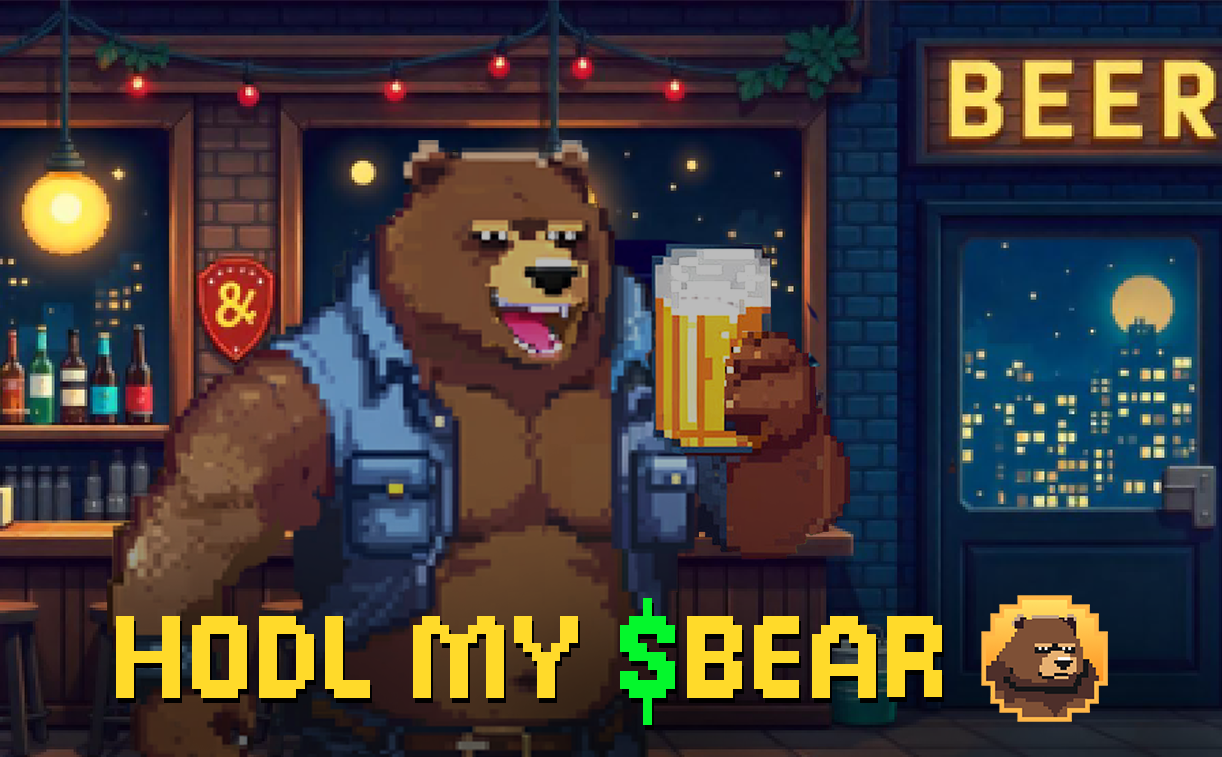Beerbear mémcoin logo borító